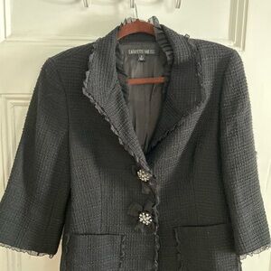 Lafayette 148 New York Charcoal Textured Blazer